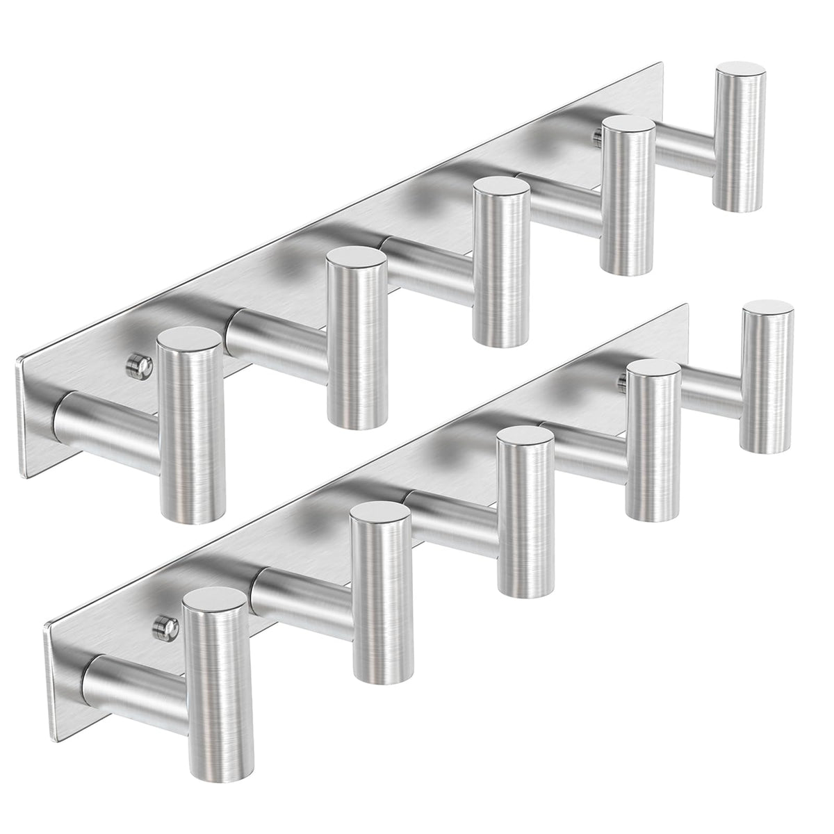 VAEHOLD Black Hat and Coat Wall Mount Rack 5 Hooks for Robes, Bags, Keys, and Towels Bathroom Towel Hanger Organizer (1 Pack)