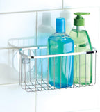 InterDesign Suction, Rectangle Basket, Polished Stainless Steel