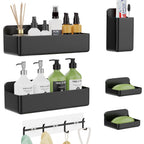 Adhesive Shower Caddy Shower Shelves Bathroom Organizer and Storage
