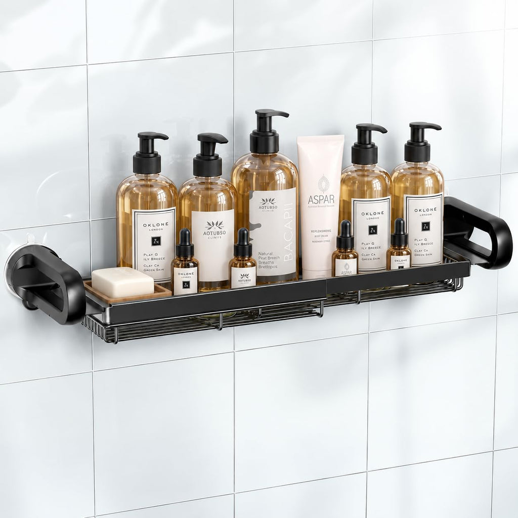 JOTPE Shower Caddy Suction Cup, No Drill Shower Shelves for Bath, 2 Pack