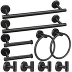 10pcs Matte Black Bathroom Hardware Set