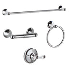 BGL Bathroom Accessory Set, Brushed Nickel Adjustable Expandable Towel Bar 4-Piece Bathroom Hardware Set Wall Mounted