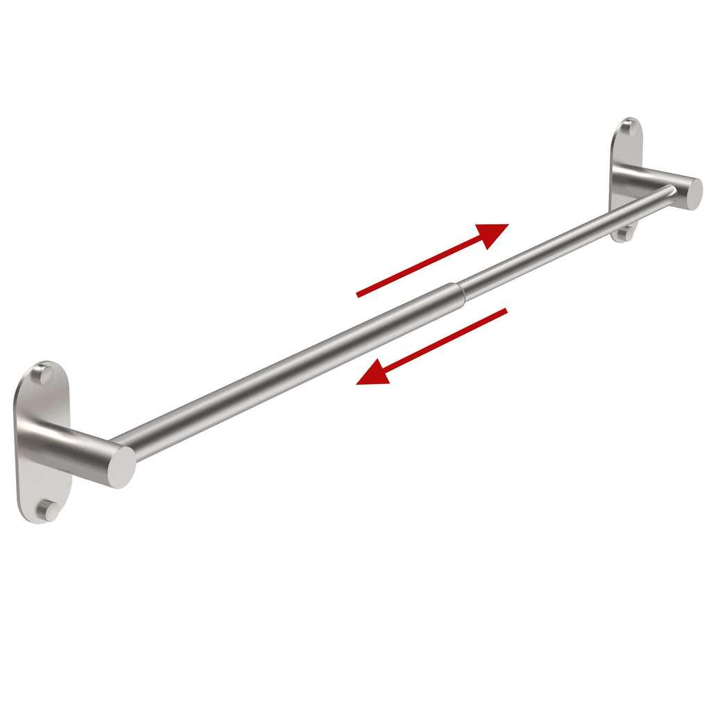 Towel Bar, Adhesive or Drill Wall Mount, Matte Black, 1 Pack