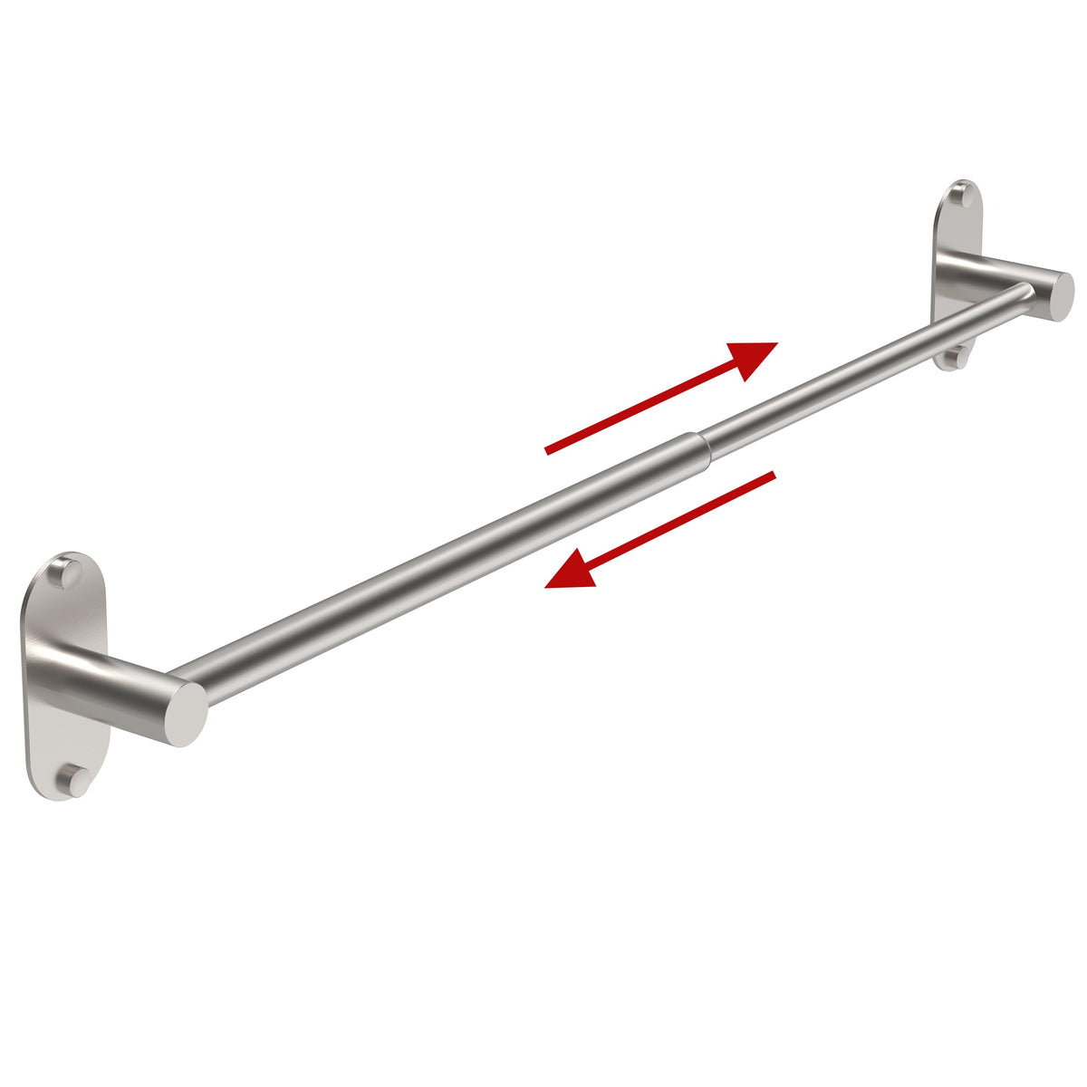 Towel Bar, Adhesive or Drill Wall Mount, Matte Black, 1 Pack