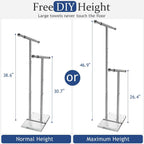 Kayfia 40'' Stainless Steel Towel Rack, Weighted Marble Base, 2 Tier