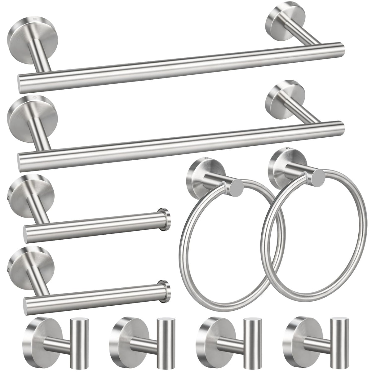 10pcs Matte Black Bathroom Hardware Set