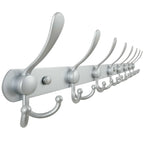 Dseap Coat Rack Wall Mounted - 5 Tri Hooks, Heavy Duty, Stainless Steel, Metal Coat Hook Rail for Coat Hat Towel Purse Robes Mudroom Bathroom Entryway (Black, 2 Packs)