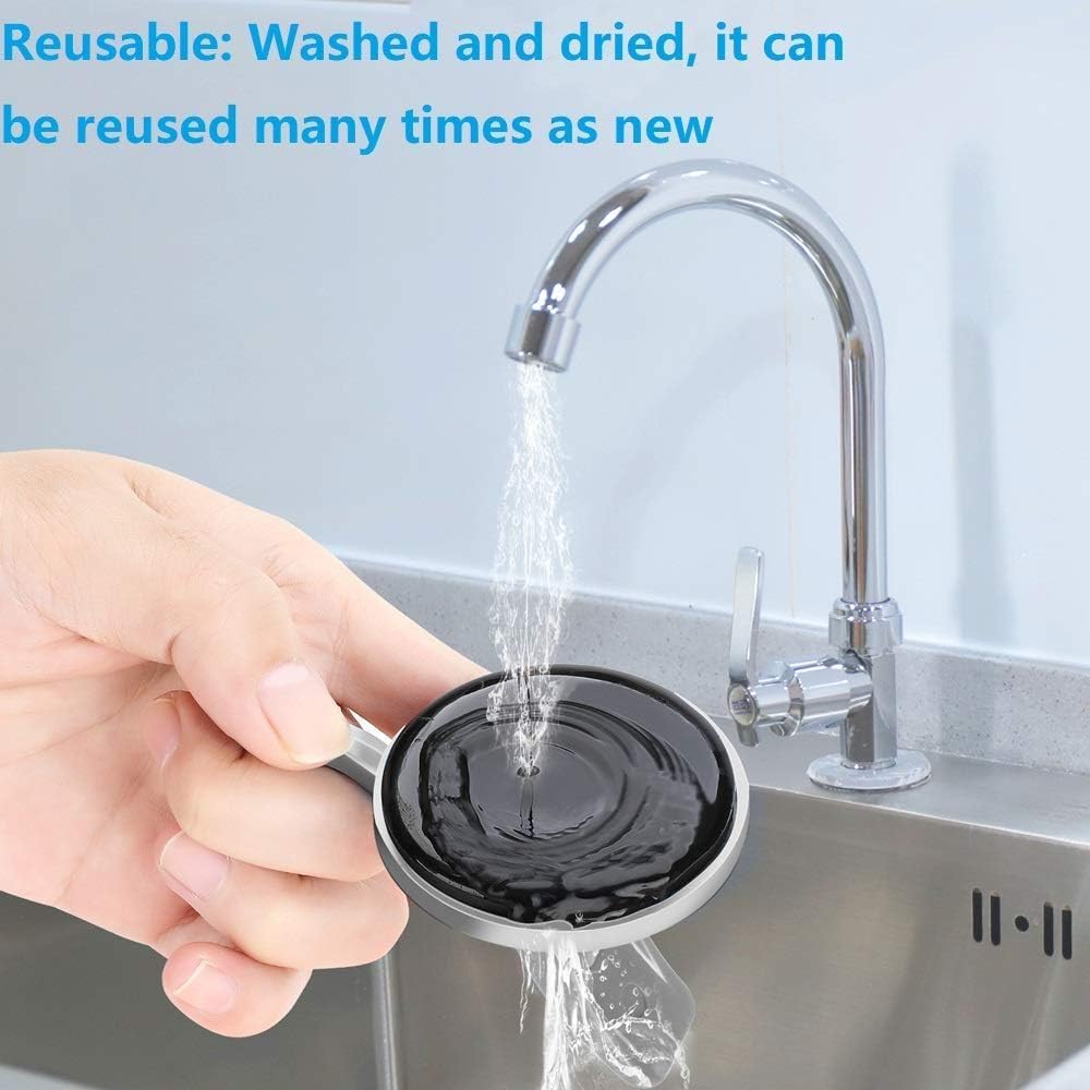 TESOT Suction Cup Shower Shelf, Shower Caddy Soap Dish with Hooks for Sponge, Rust Proof 304 Stainless Steel, Silver