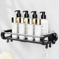 JOTPE Suction Cup Shower Shelf, Removable, Holds 22lbs, No Drilling, Black