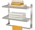 Bethom Bathroom Towel Rack with Bars, 24 Inch Towel Shelf, Brushed Nickel