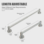Towel Bar - Adjustable 304 Stainless Steel Towel Holder for Bathroom