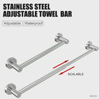 Towel Bar - Adjustable 304 Stainless Steel Towel Holder for Bathroom