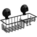 TESOT Suction Cup Shower Shelf, Shower Caddy Soap Dish with Hooks for Sponge, Rust Proof 304 Stainless Steel, Silver