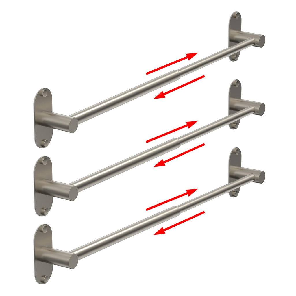 Towel Bar, Adhesive or Drill Wall Mount, Matte Black, 1 Pack