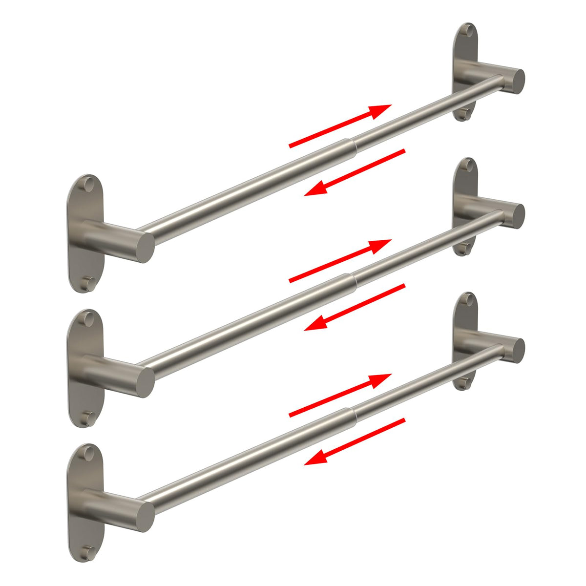 Towel Bar, Adhesive or Drill Wall Mount, Matte Black, 1 Pack