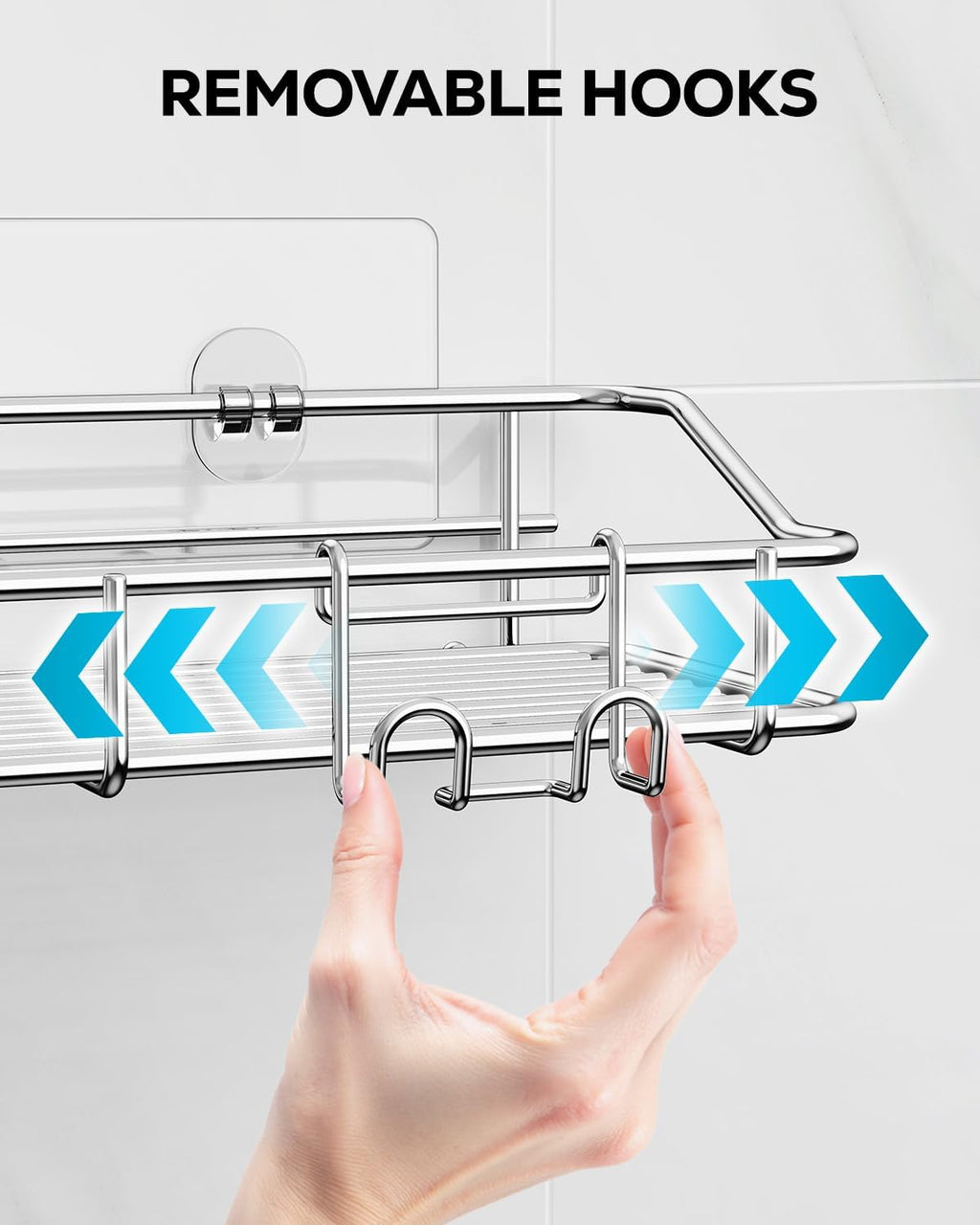 Nieifi Shower Caddy Adhesive, Shower Shelves, Shampoo Holder for Bathroom