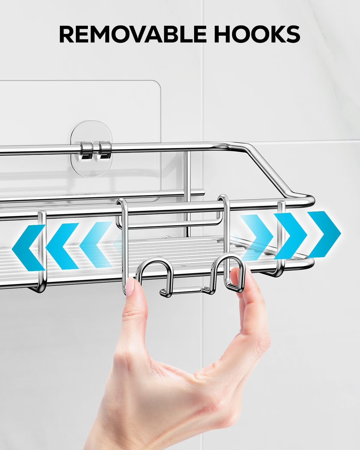 Nieifi Shower Caddy Adhesive, Shower Shelves, Shampoo Holder for Bathroom