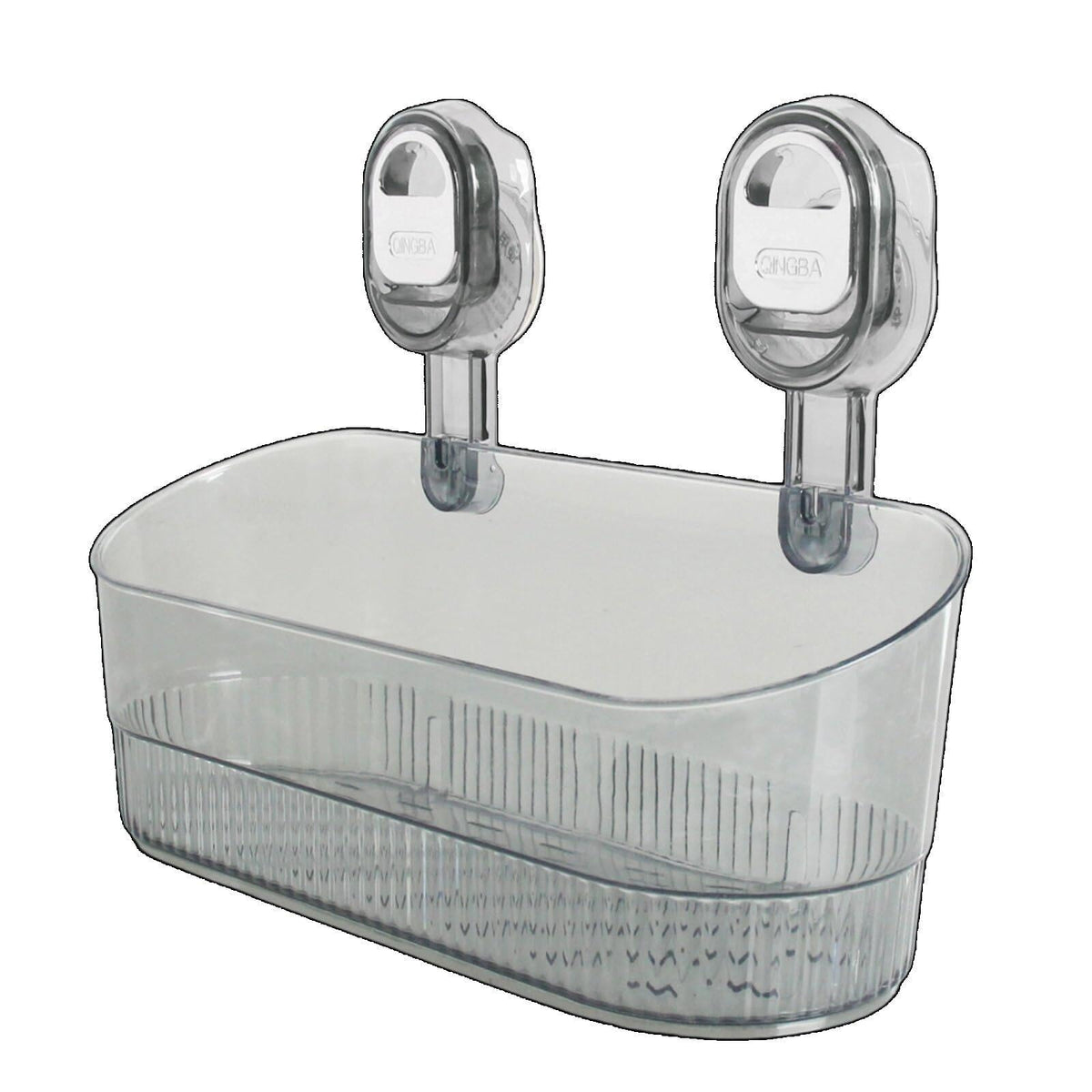 Suction Shower Caddy No Drill, Heavy Duty Bathroom Wall Shelf with Drain