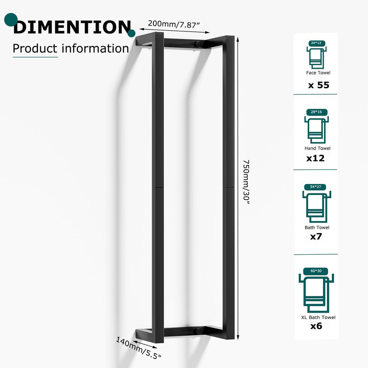 304 Stainless Steel Towel Racks for Bathroom