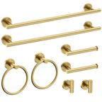USHOWER 4PCS Matte Black Bathroom Accessories Set, 24-Inch Towel Bar Set