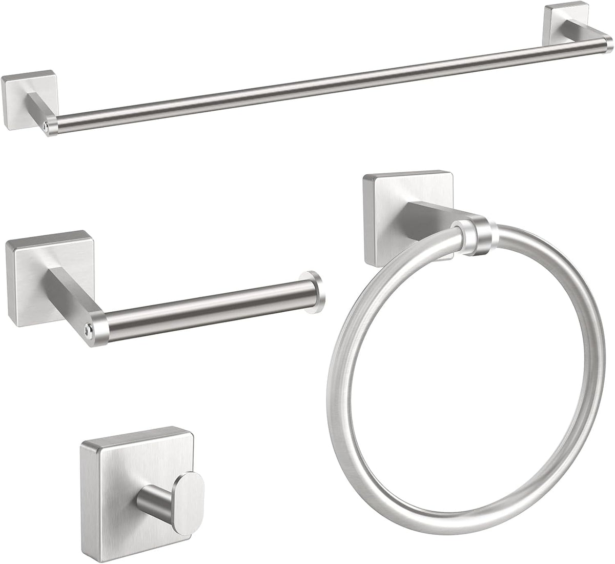 KLJKPA Brushed Nickel Bathroom Hardware Set, 24 inch Bathroom Towel Holder