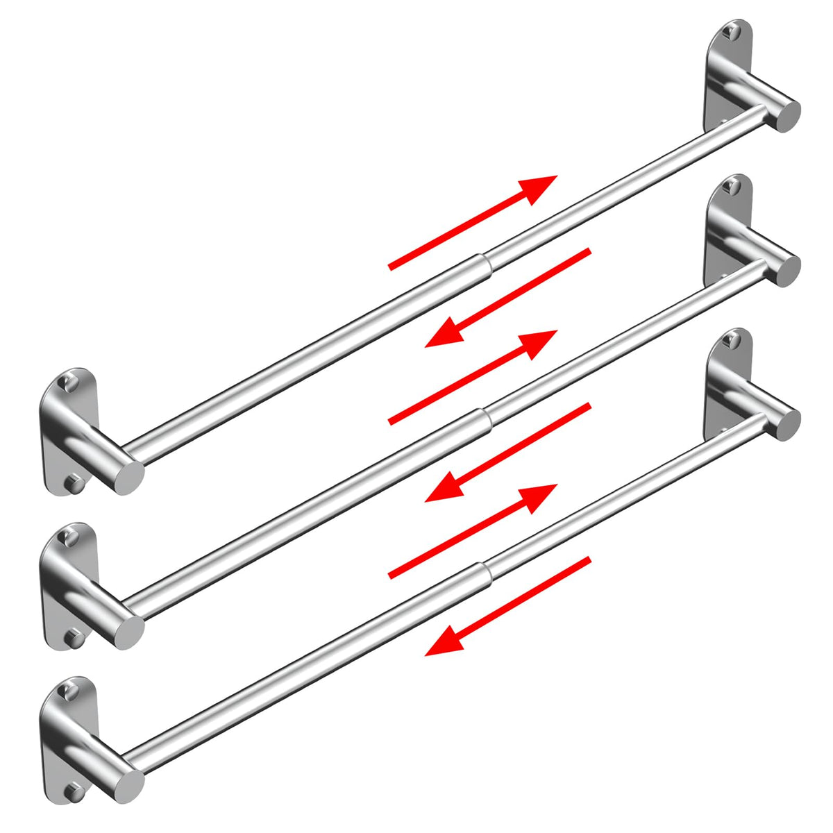 Towel Bar, Adhesive or Drill Wall Mount, Matte Black, 1 Pack