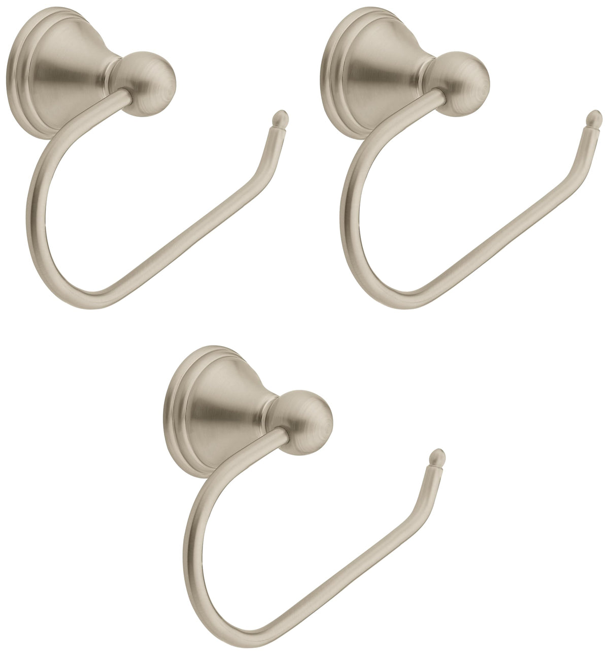 Moen Preston Brushed Nickel 24-Inch Single Wall Mounted Bathroom Towel Bar, DN8424BN