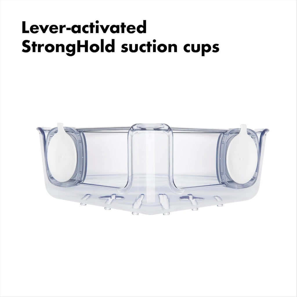 OXO Good Grips Stronghold Suction Corner Basket for Showers