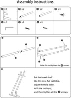 Double Towel Bar, 24Inch Towel Rack for Bathroom, Stainless Steel Double Bath Towel Bar, Wall Mounted Towel Holder, Double Towel Rod Towel Rail Hanger for Wall, Kitchen (Matte Black)