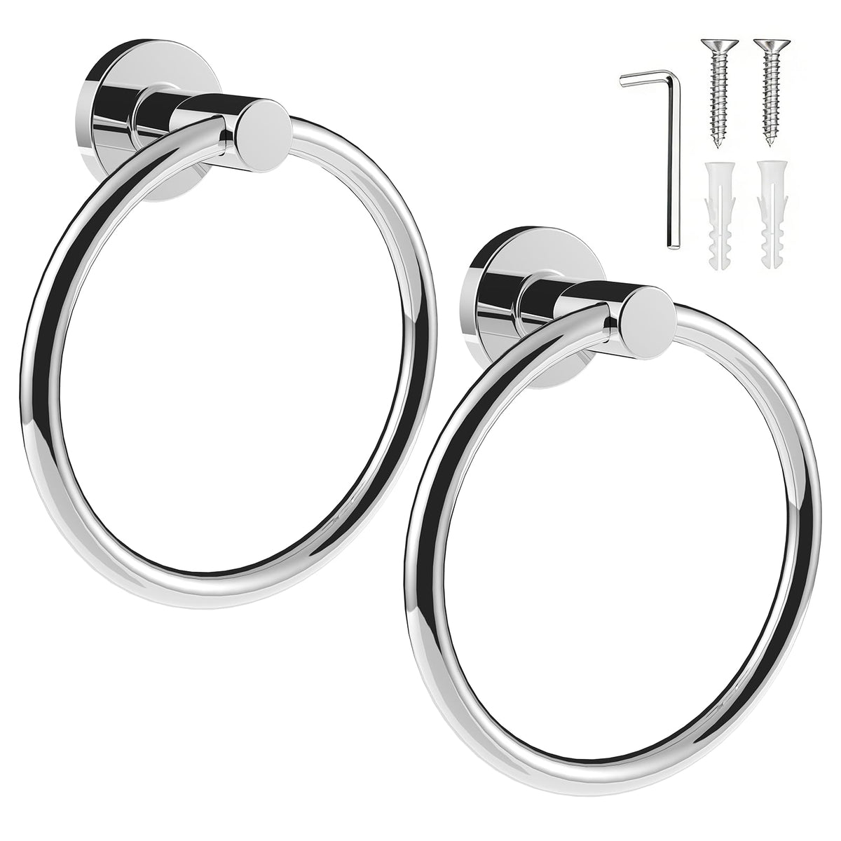 SetSail Towel Holder for Bathroom Wall Matte Black Towel Ring