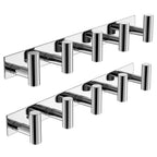 VAEHOLD Black Hat and Coat Wall Mount Rack 5 Hooks for Robes, Bags, Keys, and Towels Bathroom Towel Hanger Organizer (1 Pack)