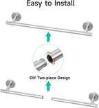 USHOWER Brushed Nickel Towel Bar, 24-Inch Towel Racks for Bathroom