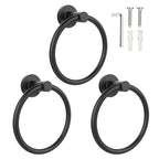SetSail Towel Holder for Bathroom Wall Matte Black Towel Ring
