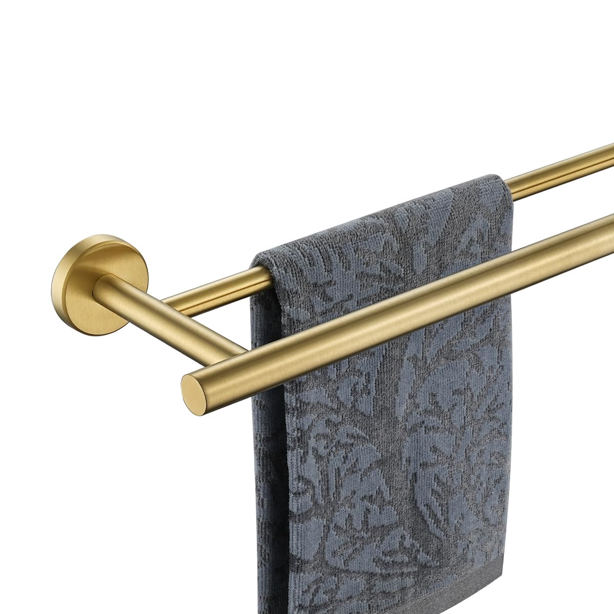 JQK Double Bath Towel Bar, 30 Inch 304 Stainless Steel Thicken 0.8mm Towel Rack for Bathroom, Towel Holder Brushed Finished Wall Mount, Useable Length 27 Inch, TB100L27-BN