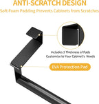 STWWO Over the Door Towel Rack for Kitchen Cabinet Doors, Black