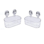 Suction Shower Caddy No Drill, Heavy Duty Bathroom Wall Shelf with Drain