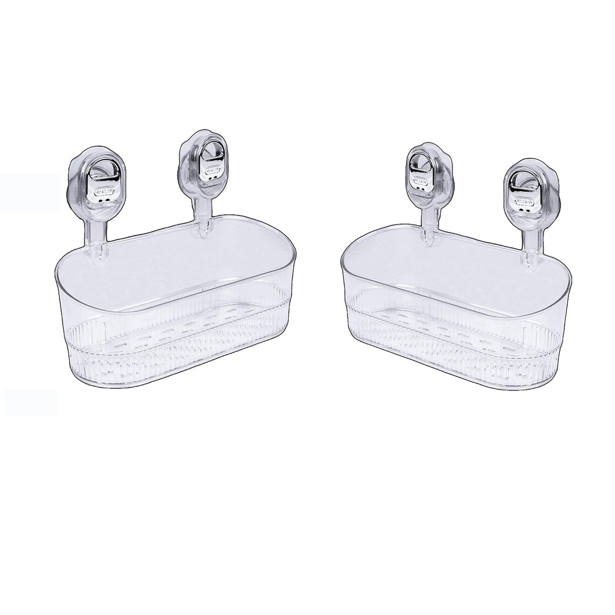 Suction Shower Caddy No Drill, Heavy Duty Bathroom Wall Shelf with Drain