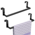 STWWO Over the Door Towel Rack for Kitchen Cabinet Doors, Black