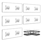 YASONIC 2-Pack Shower Caddy Adhesive Replacement - Transparent Shower Adhesive Strips, No Drilling Hooks for Bath Storage Shelves, Kitchen Racks, Basket & Soap Holder