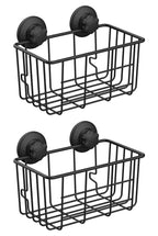 SANNO Suction Cup Shower Caddy Adhesive Deep Bathroom Basket Bath Organizer Kitchen Storage Basket for Gel Holder Bathroom Storage Shampoo, Conditioner,Stainless Steel
