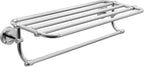 Moen Iso Chrome 24-Inch Wide Bathroom Hotel-Style Towel Shelf with Towel Bar, DN0794CH