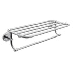 Moen Iso Chrome 24-Inch Wide Bathroom Hotel-Style Towel Shelf with Towel Bar, DN0794CH