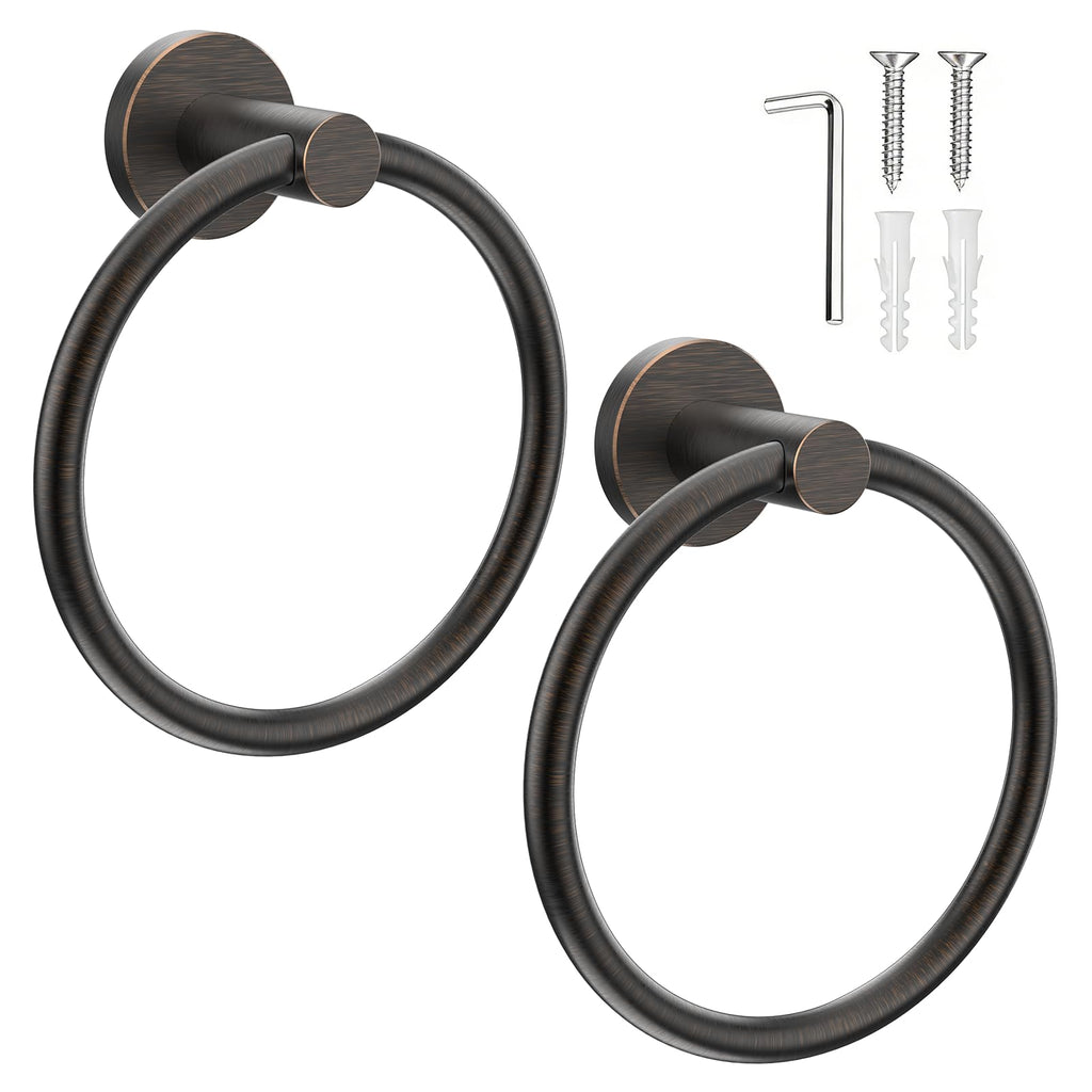 SetSail Towel Holder for Bathroom Wall Matte Black Towel Ring