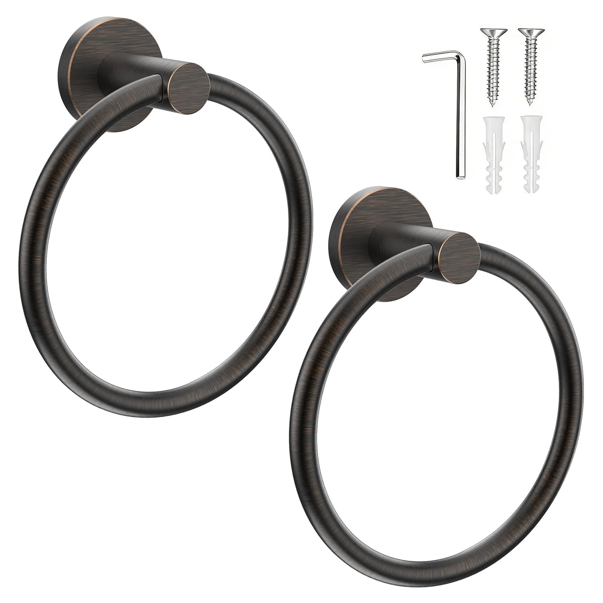 SetSail Towel Holder for Bathroom Wall Matte Black Towel Ring