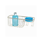 iDesign Gia Polished Stainless Steel Suction Combo Organizer Basket