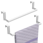 STWWO Over the Door Towel Rack for Kitchen Cabinet Doors, Black