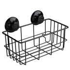 SANNO Suction Cup Shower Caddy Adhesive Deep Bathroom Basket Bath Organizer Kitchen Storage Basket for Gel Holder Bathroom Storage Shampoo, Conditioner,Stainless Steel