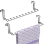 STWWO Over the Door Towel Rack for Kitchen Cabinet Doors, Black