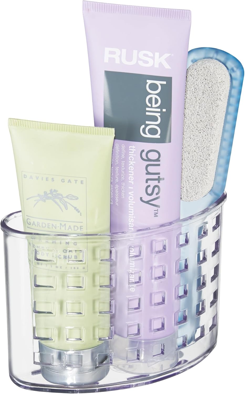 iDesign Suction Cup Shower Caddy Basket, Set of 2, Clear
