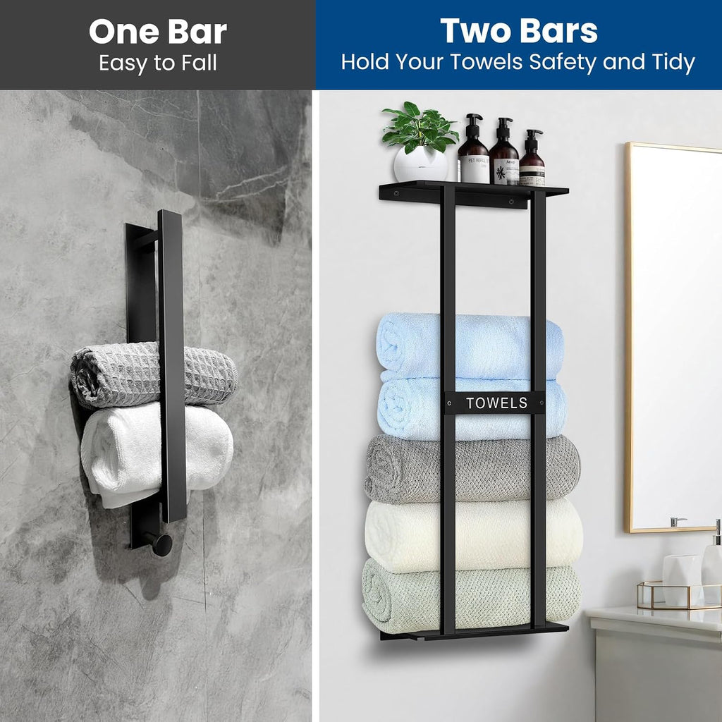 Bathroom Towel Storage Rack, Wall Mounted Bathroom Towel Rack